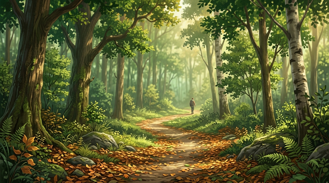 걷기 명상에 좋은 숲길, 스트레스 해소 힐링 산책로