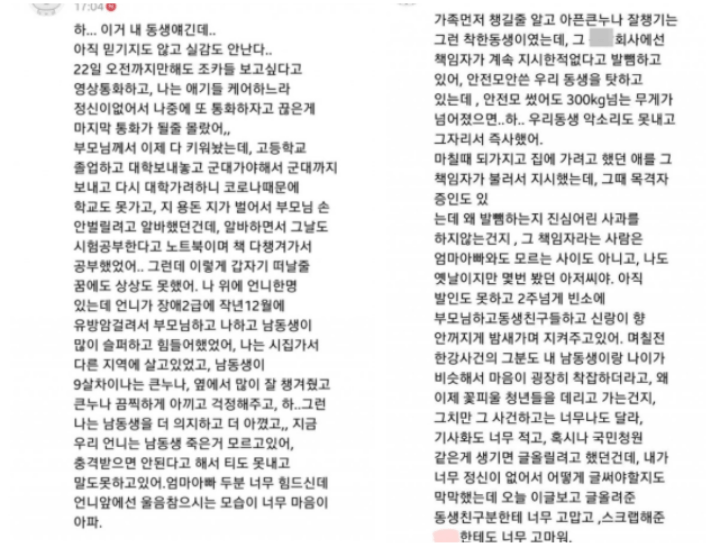 이선호군-누나-댓글