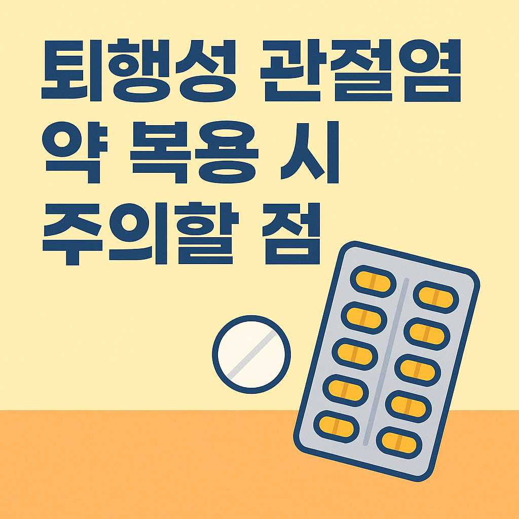 퇴행성 관절염 약 복용 시 주의할 점