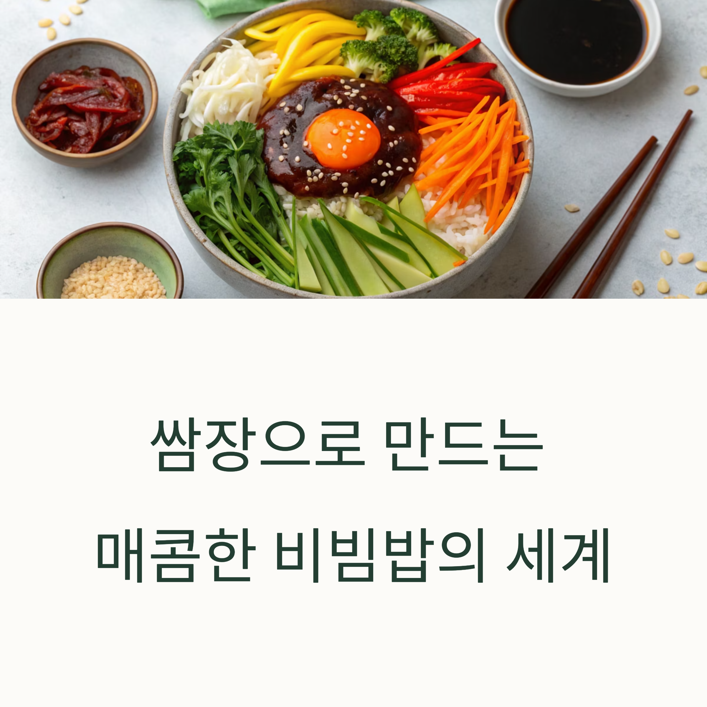 고추장 없이도 매콤한 맛! 쌈장 비빔밥의 신선한 반전
