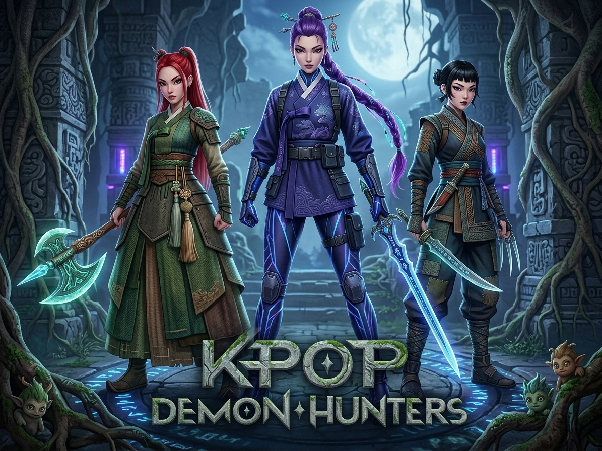 전통과 미래를 잇는 패션의 가능성을 보여주는 데몬헌스터 걸들의 새로운 패션 이미지 연출