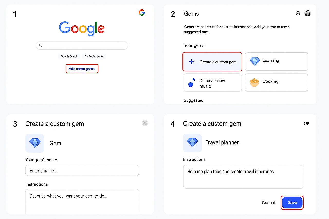 Gems : 생성 과정 단계별 가이드