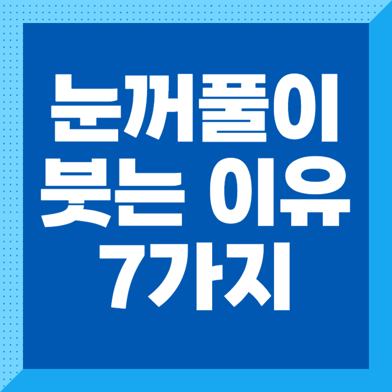 눈꺼풀이 붓는 이유