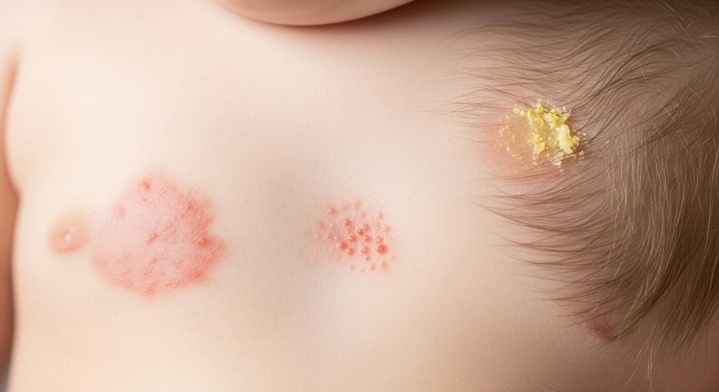 아기 피부 두드러기 종류