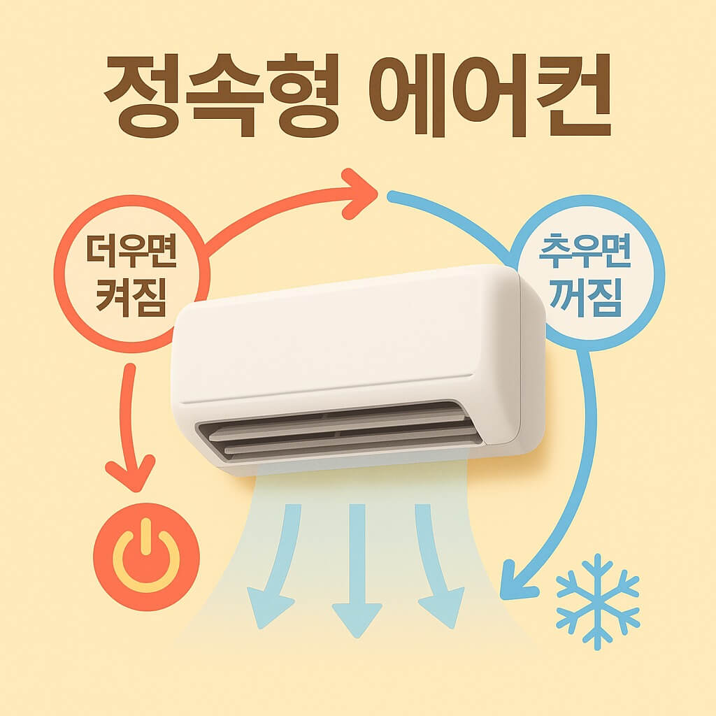 정속형 에어컨 구조 간단히 이해하기