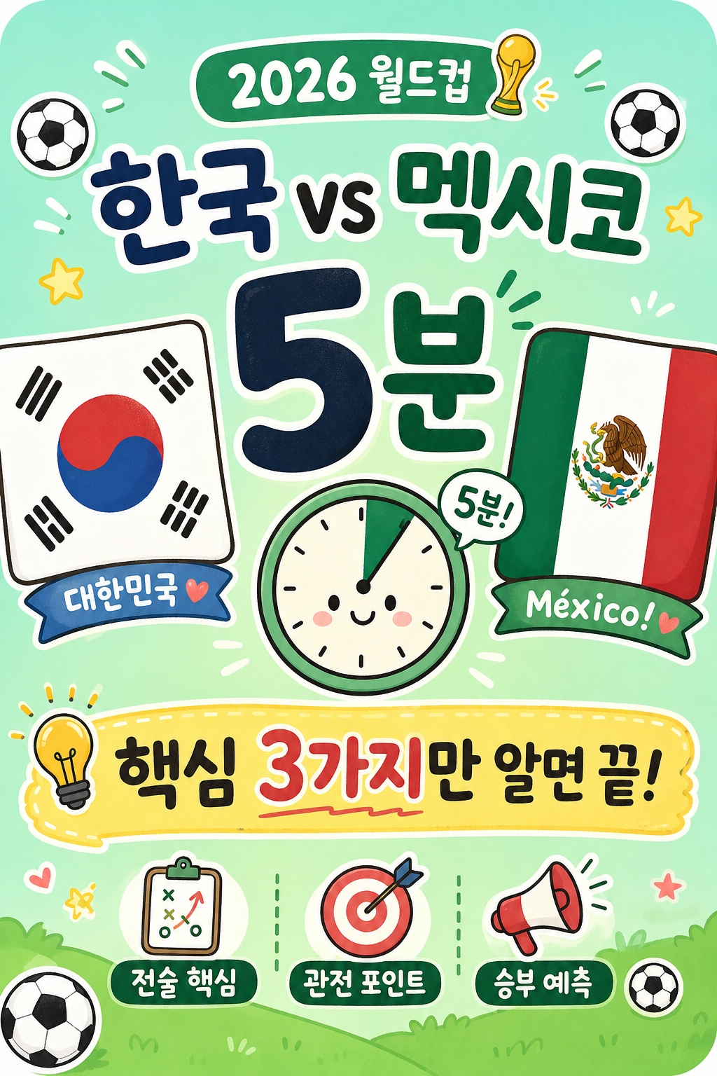 2026 월드컵 한국 vs 멕시코 핵심 매치업 5분 정리 초보 가이드