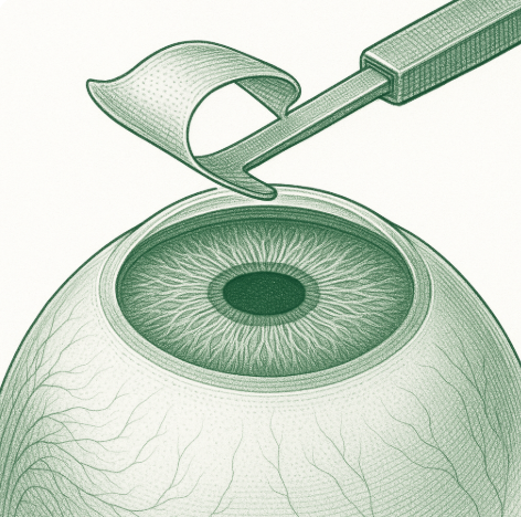 라섹 수술 과정 일러스트