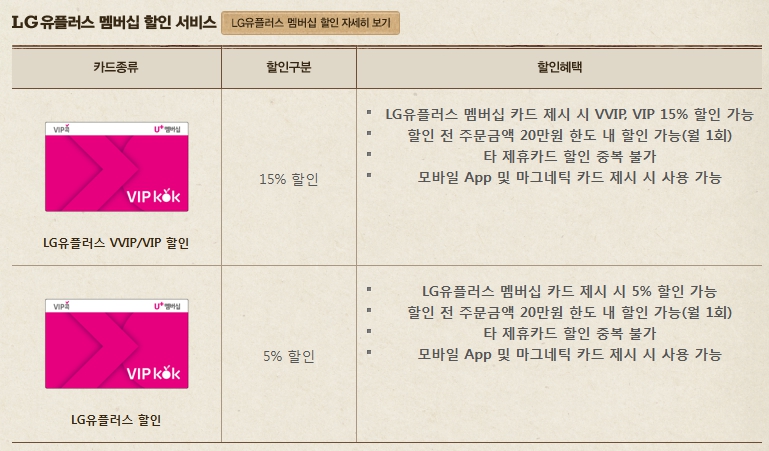 빕스 통신사 제휴할인