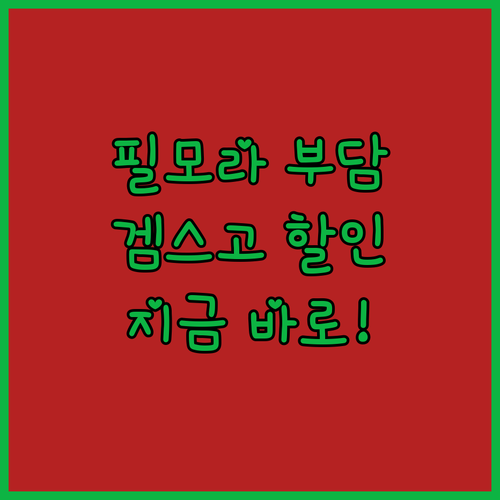 필모라 부담 No! 겜스고 할인코드 