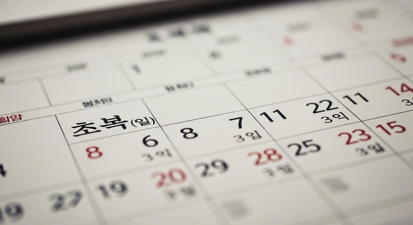 초복 몇일인가요