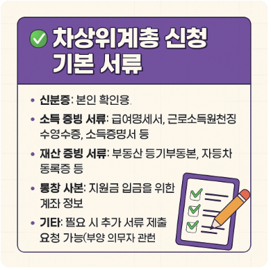 차상위계층 신청 방법 & 준비서류 안내