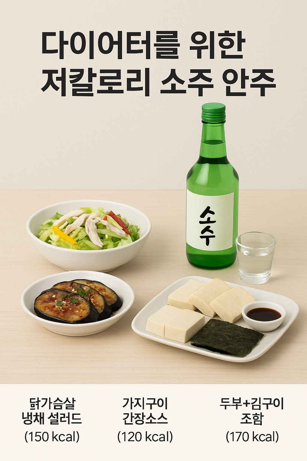 다이어터를 위한 저칼로리 소주안주