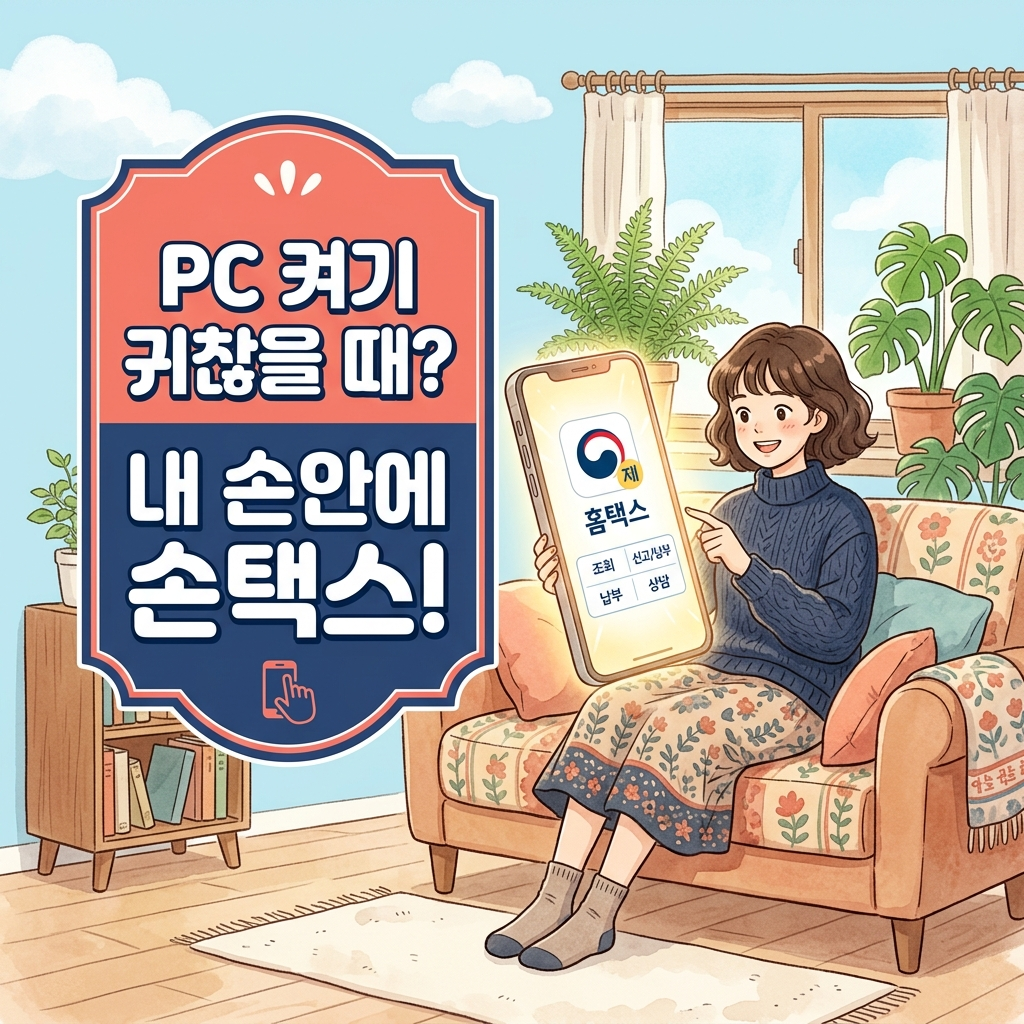 스마트폰 홈택스 손택스 양도소득세 조회 방법