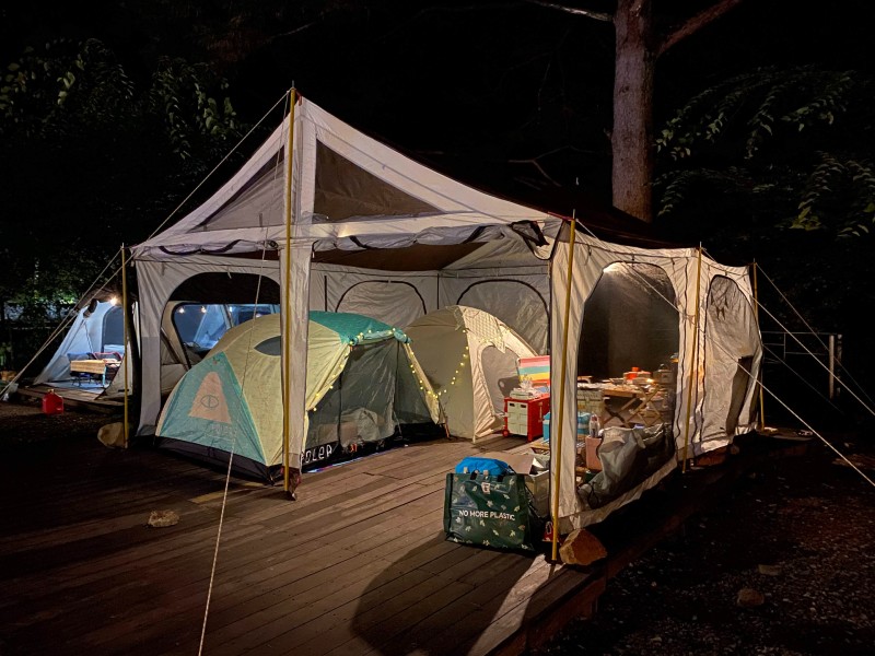 평창 보물섬 캠핑장 풍경