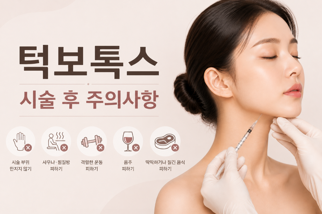 턱보톡스 시술 후 주의사항