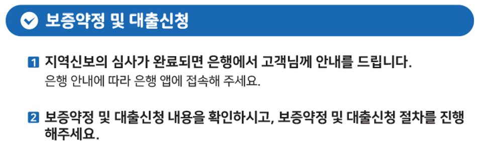 보증 약정 및 대출 신청