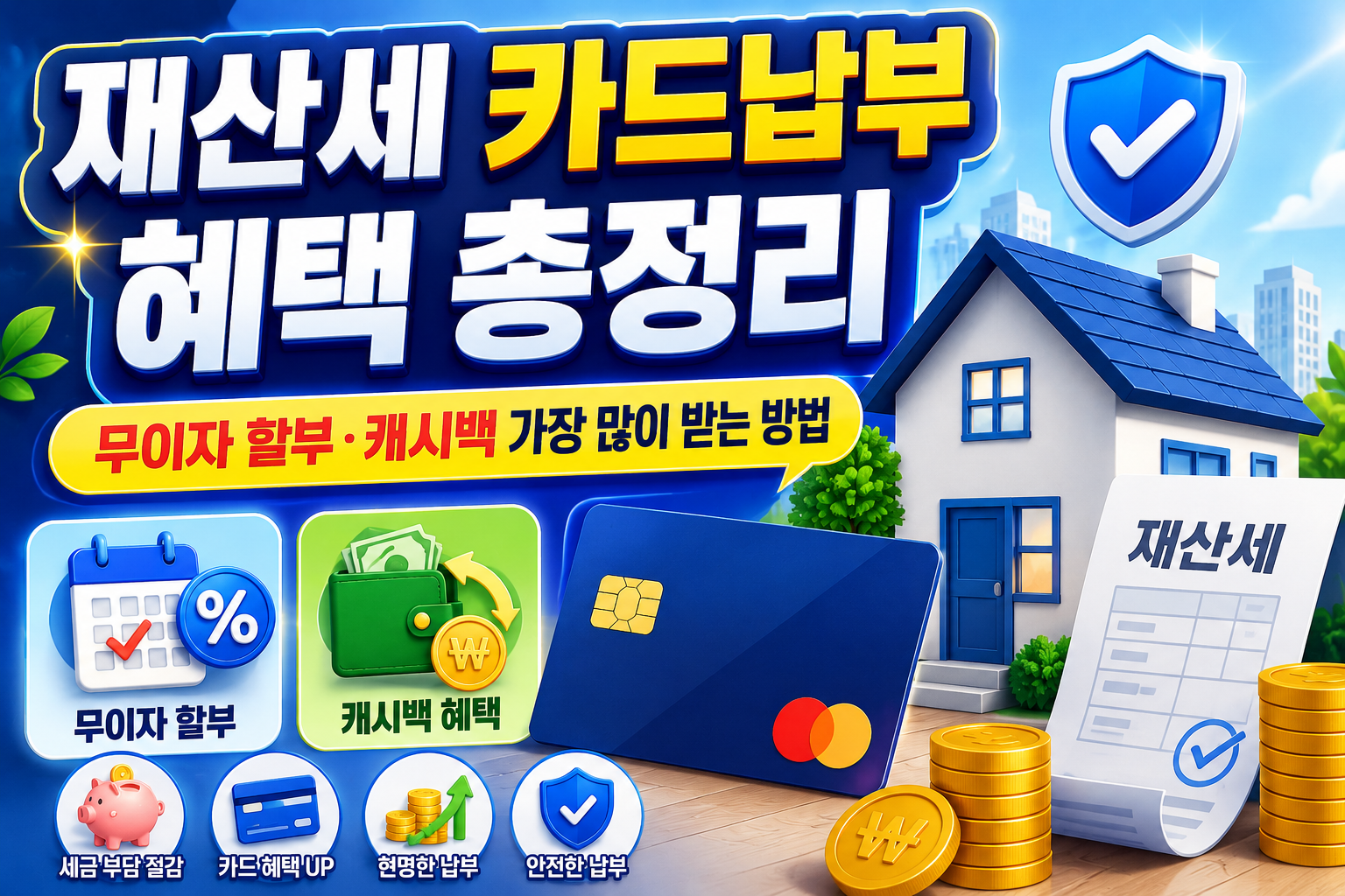 재산세 카드납부 혜택 총정리｜무이자 할부&middot;캐시백 가장 많이 받는 방법 관련 사진
