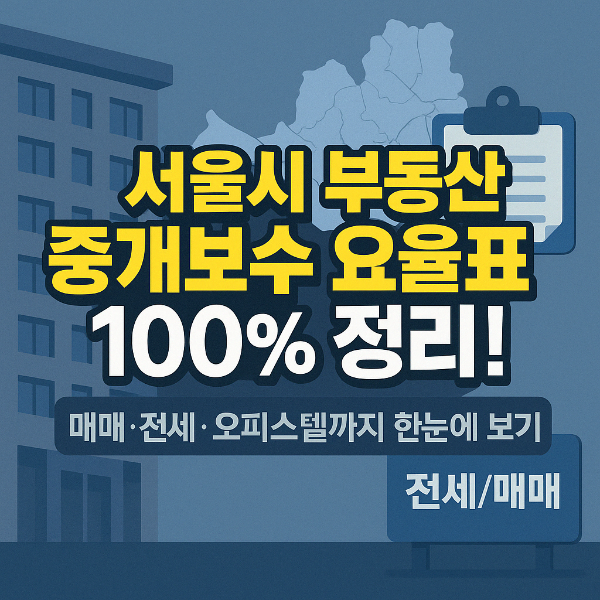 부동산 중개보수 요율 썸네일 이미지입니다.