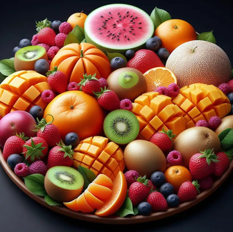 망고-참외-딸기-산딸기-키위-귤-4월-제철-과일의-이미지