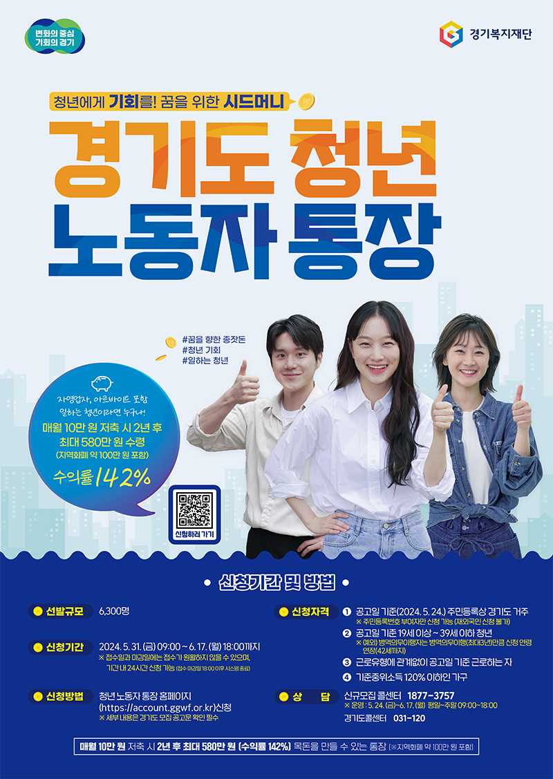경기도 청년 노동자 통장 지원 자격, 신청 방법