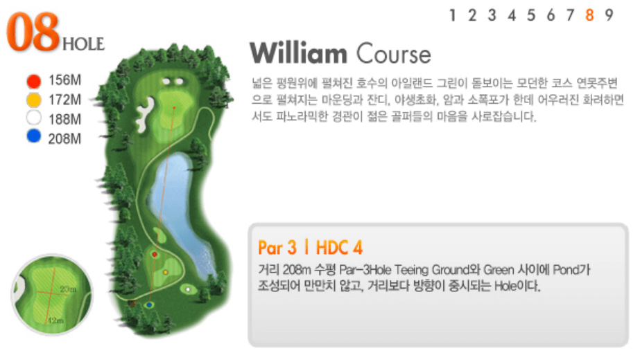 보라 컨트리클럽 윌리엄코스 공략도 08