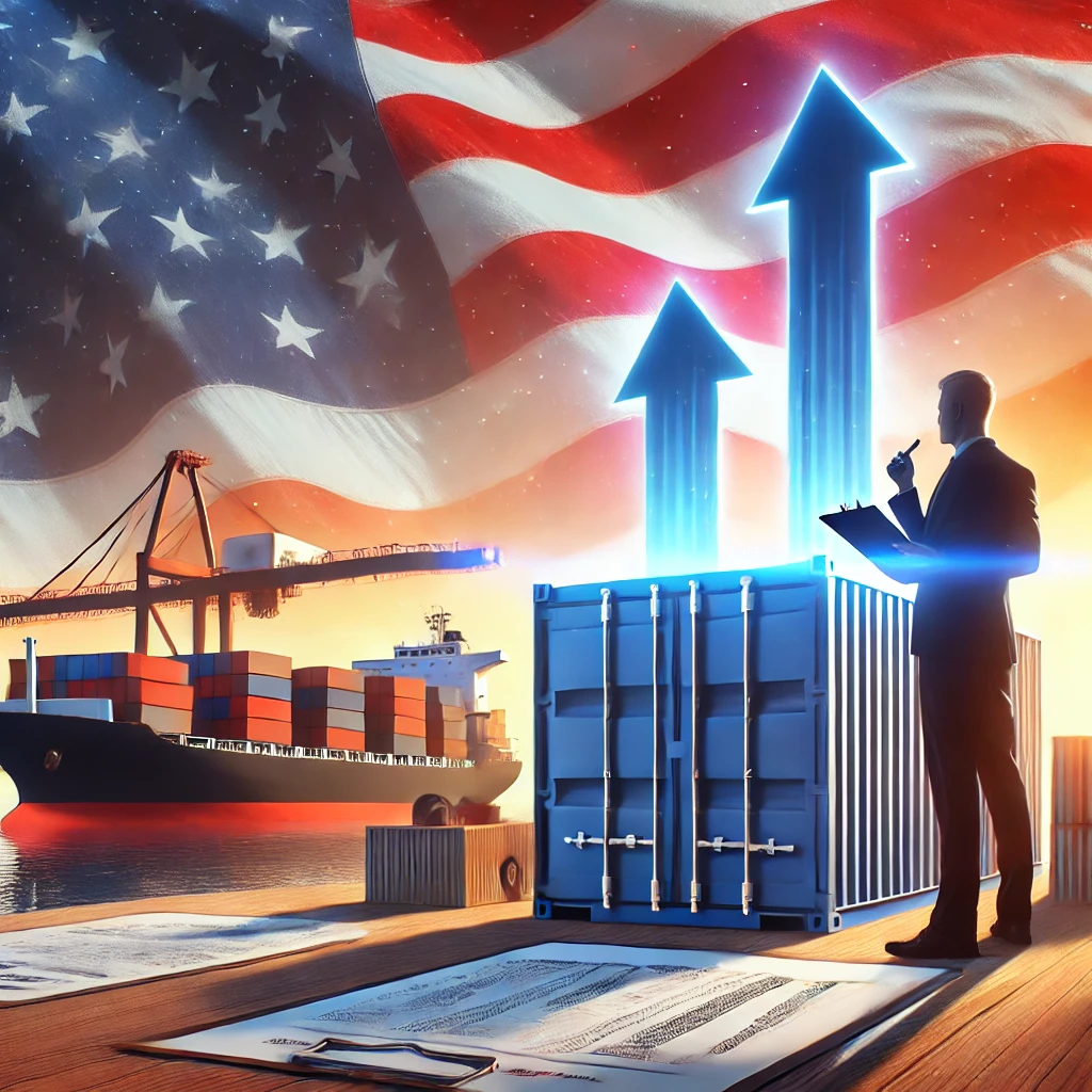미국이 관세를 올리는 것을 표현한 이미지