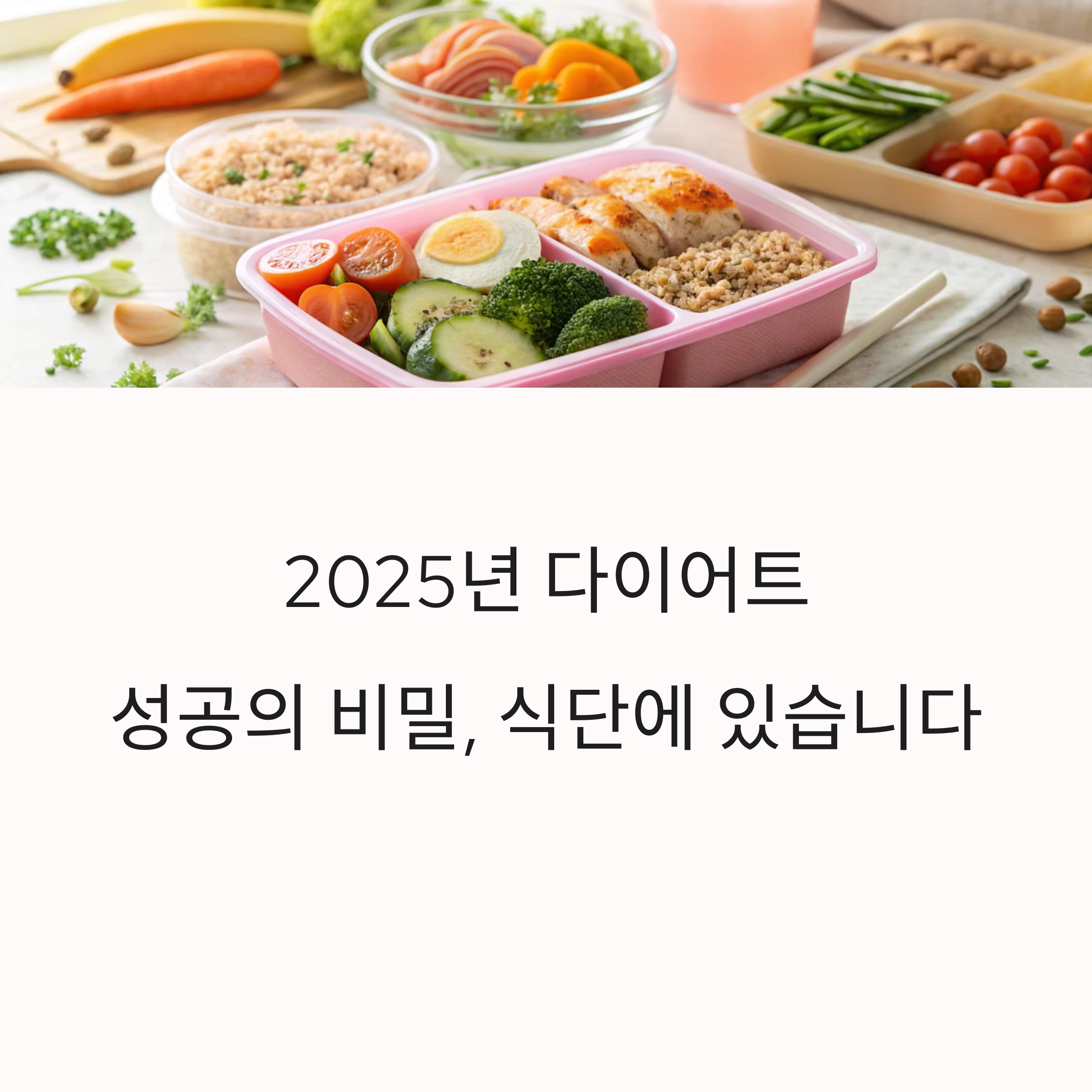 2025년 다이어트 성공의 비밀, 식단에 있습니다