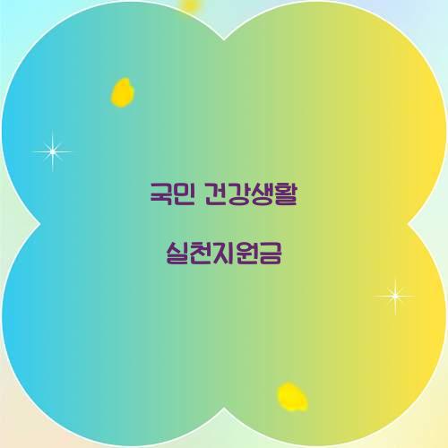 국민 건강생활 실천지원금