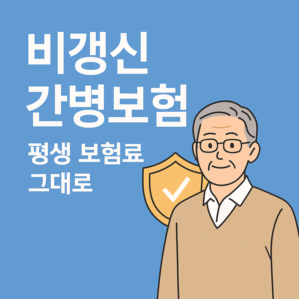 비갱신 간병보험, 평생 보험료 그대로 유지할 수 있습니다