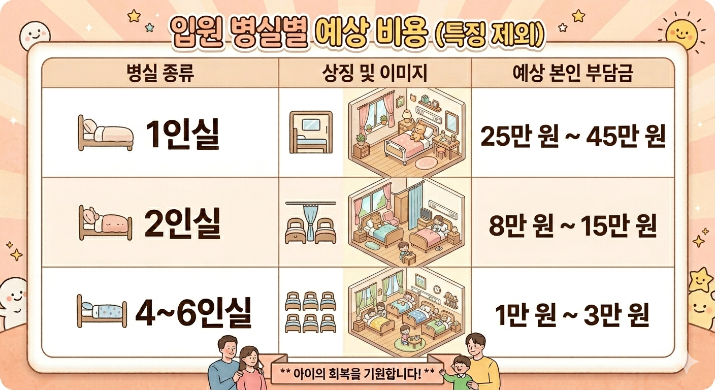 1인실 2인실 다인실 병실료 차이 및 건강보험 적용 여부 비교
