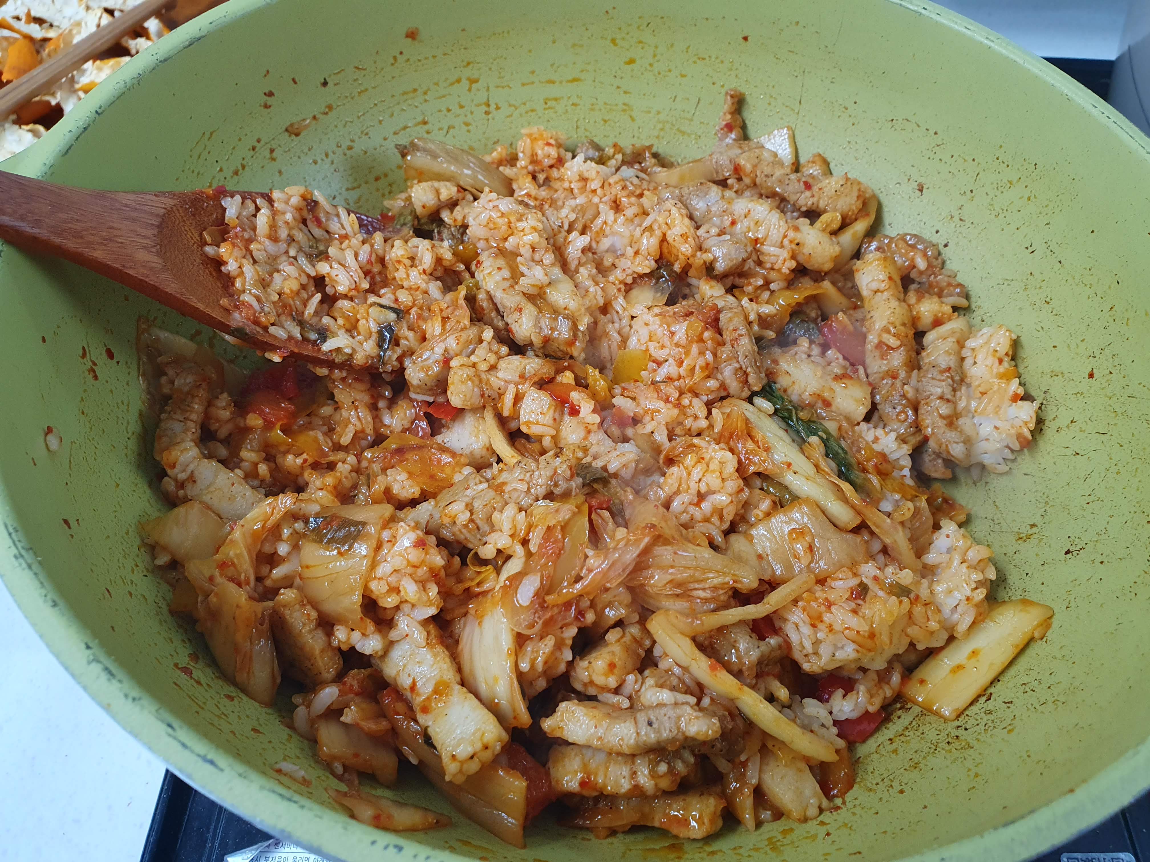 냄비김치삼겹살볶음밥