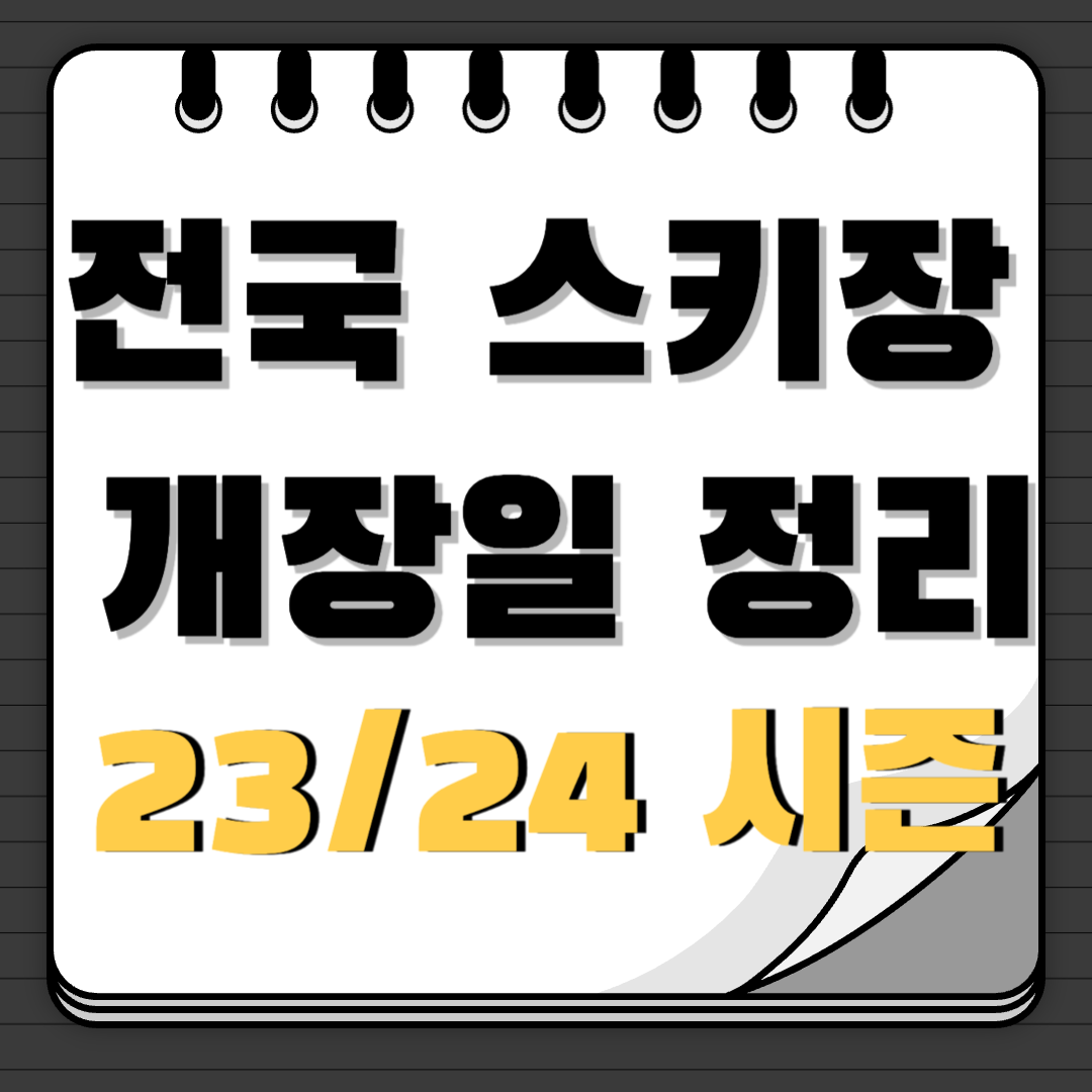 전국 스키장 개장일