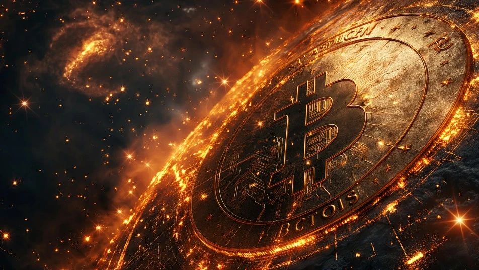 비트코인 가상자산의 상징적 이미지