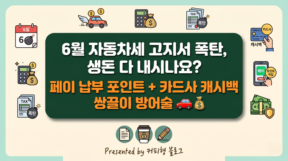 6월 자동차세 꿀팁 안내 블로그 썸네일 이미지