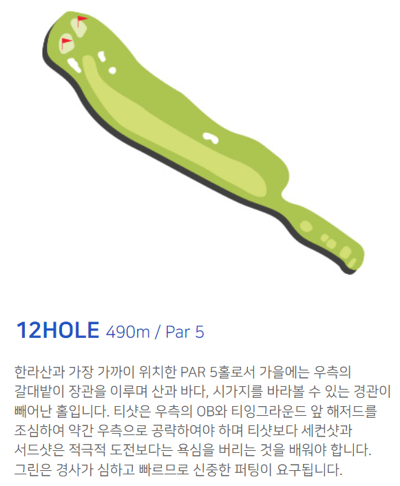 골프존카운티 오라 코스공략도 12
