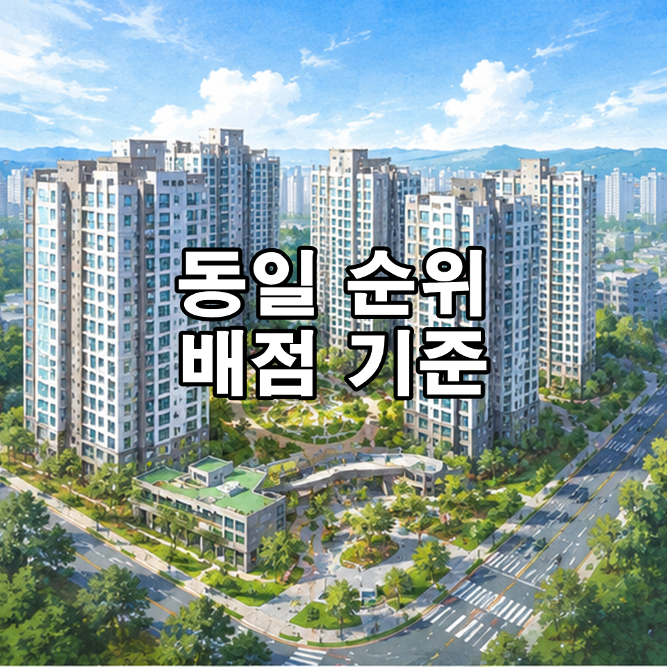 동일 순위 배점 기준