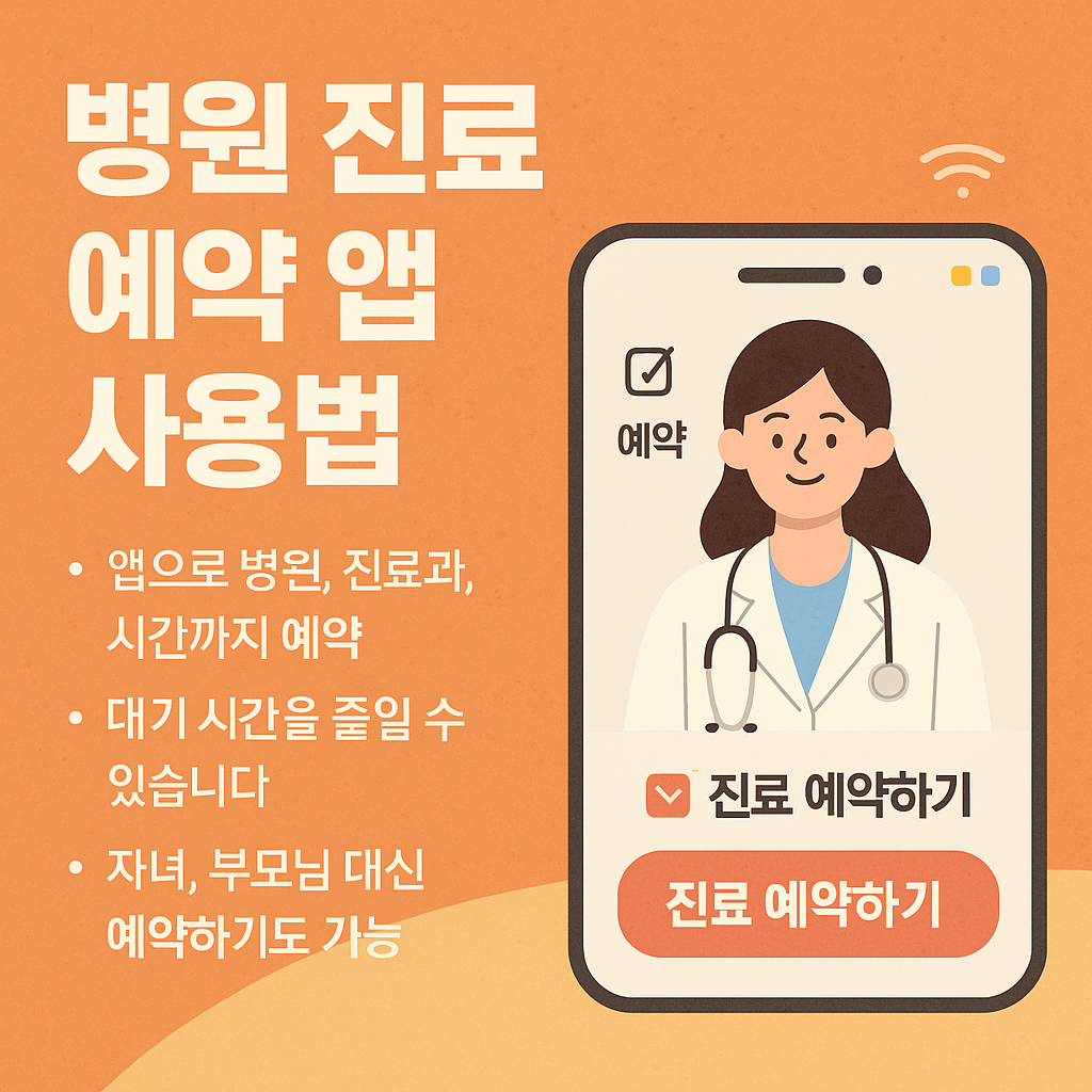 병원 진료 예약 앱 사용법