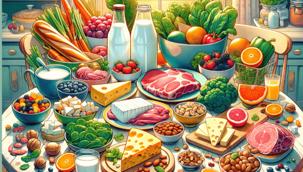 건강에 좋은 여러 가지 음식들