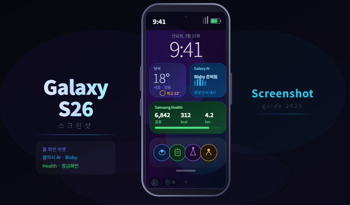 갤럭시 S26 스크린샷 찍는 방법