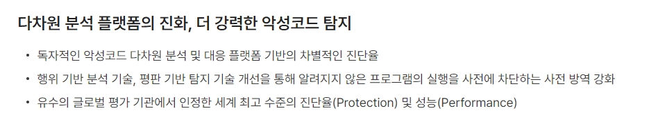 V3 Lite의 강화된 랜섬웨어 대응 기능 설명
