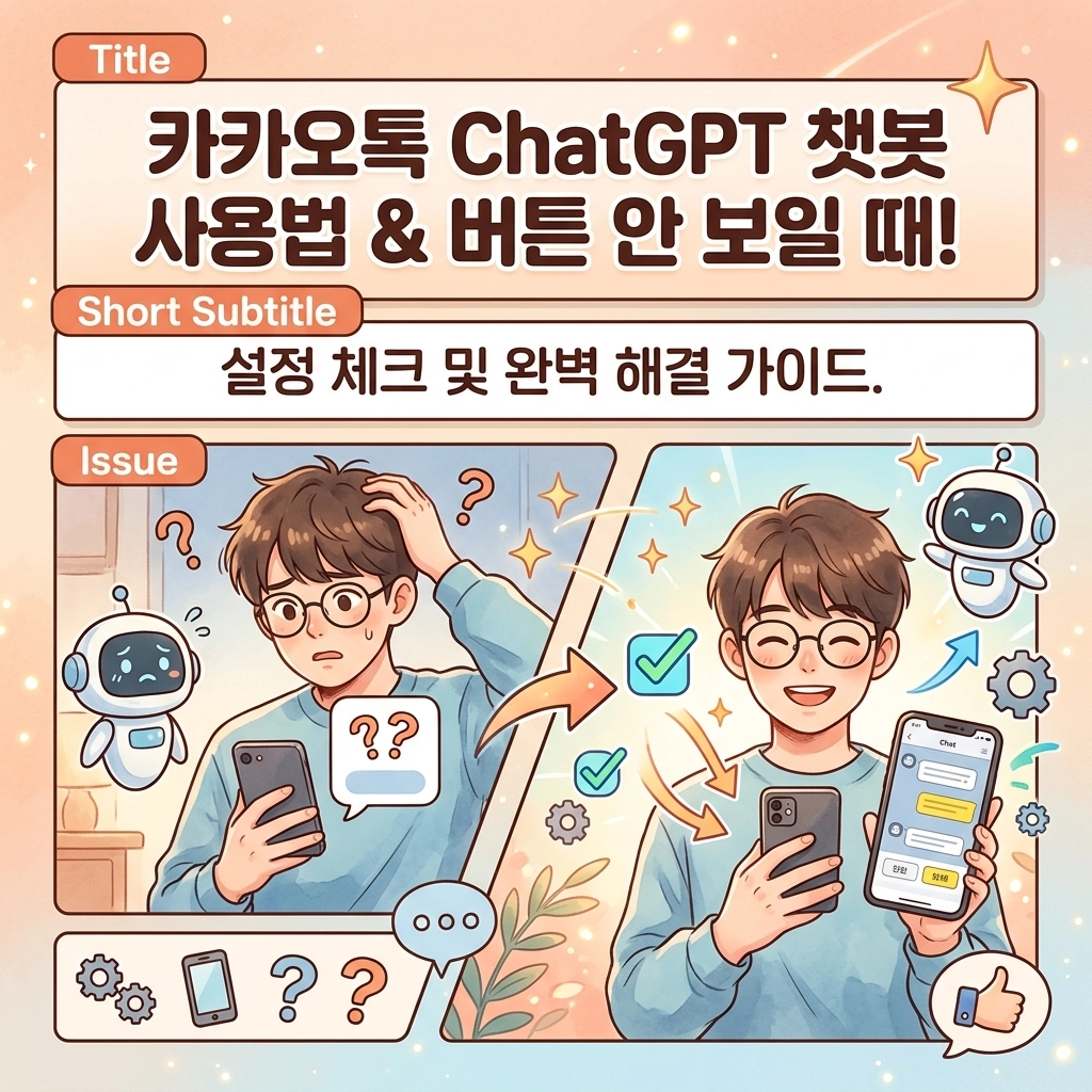 카카오톡 ChatGPT 챗봇 사용법과 버튼 확인