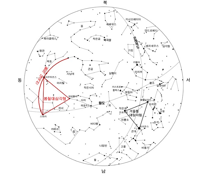 봄철의 별자리 머리털자리