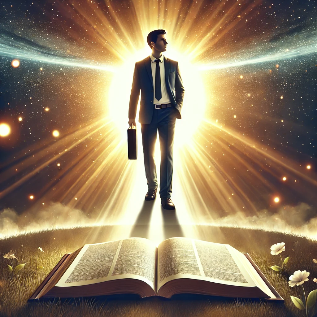 Here is the image reflecting a person confidently living in the truth that Jesus came from God, standing on a firm foundation. The scene shows the person walking forward with calm assurance, guided by the light of Christ, symbolizing strength, faith, and unwavering confidence in a life rooted in the truth of Jesus.