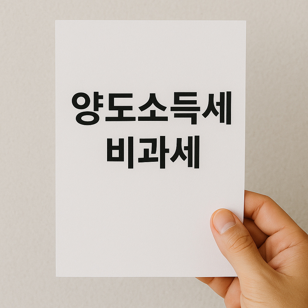 양도 소득세 비과세