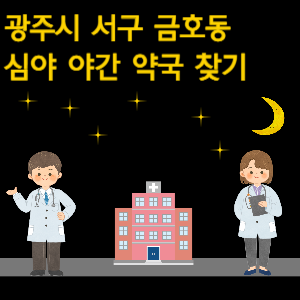 광주 금호동 심야 야간 약국 찾기