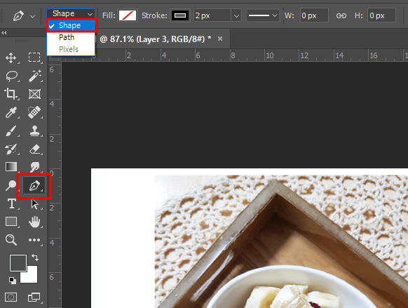 포토샵 종이 말린 효과_펜툴1