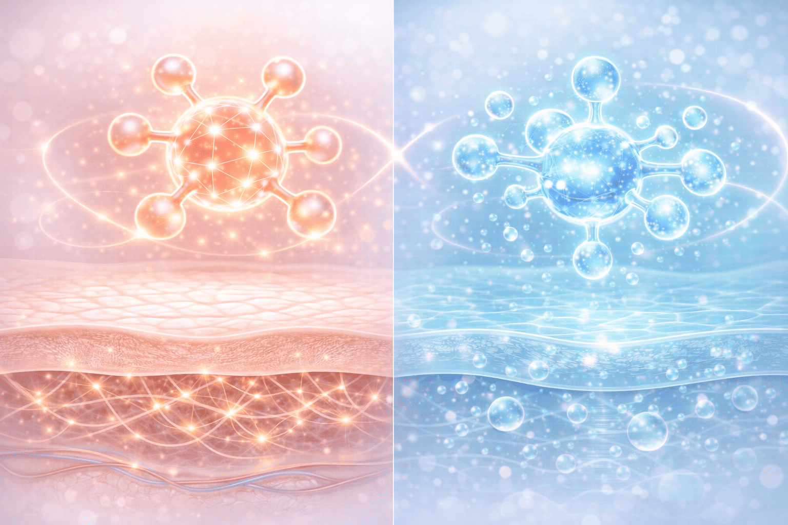 피부 탄력과 보습 관점에서의 차이