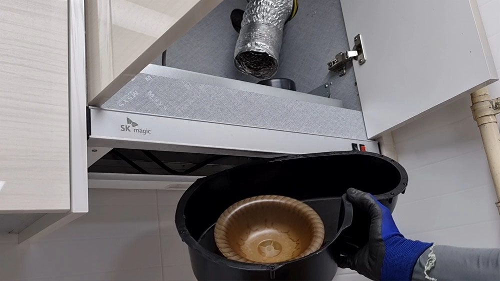 가스렌지 후드 날개 뺀 모습