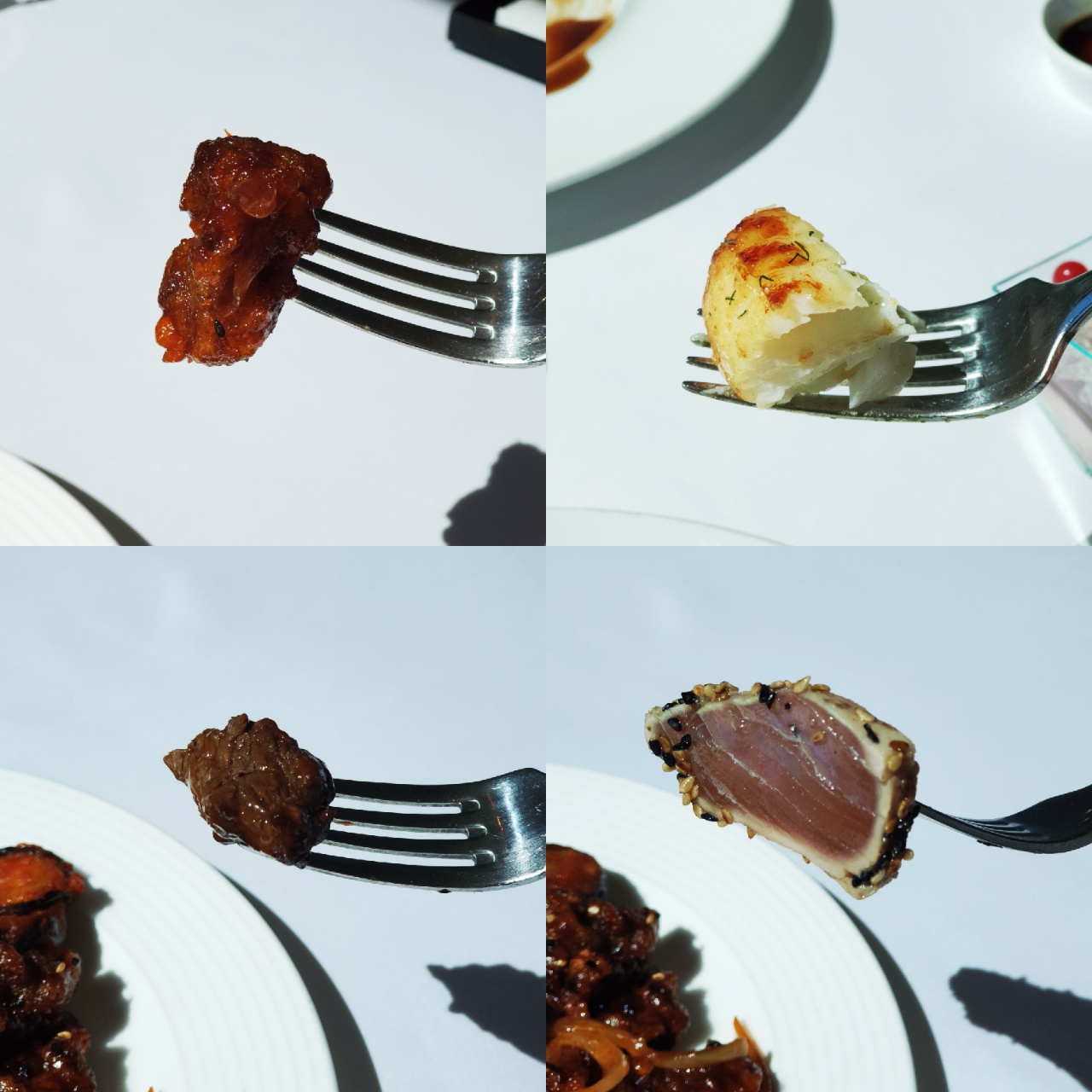 뷔페-포크에-음식-한-입