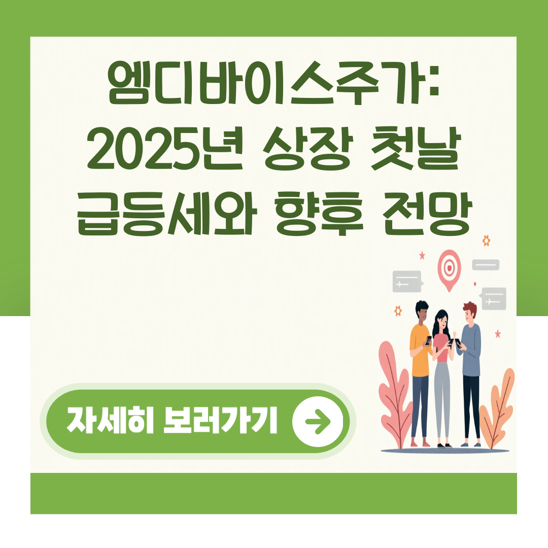 엠디바이스주가: 2025년 상장 첫날 급등세와 향후 전망 대표 이미지